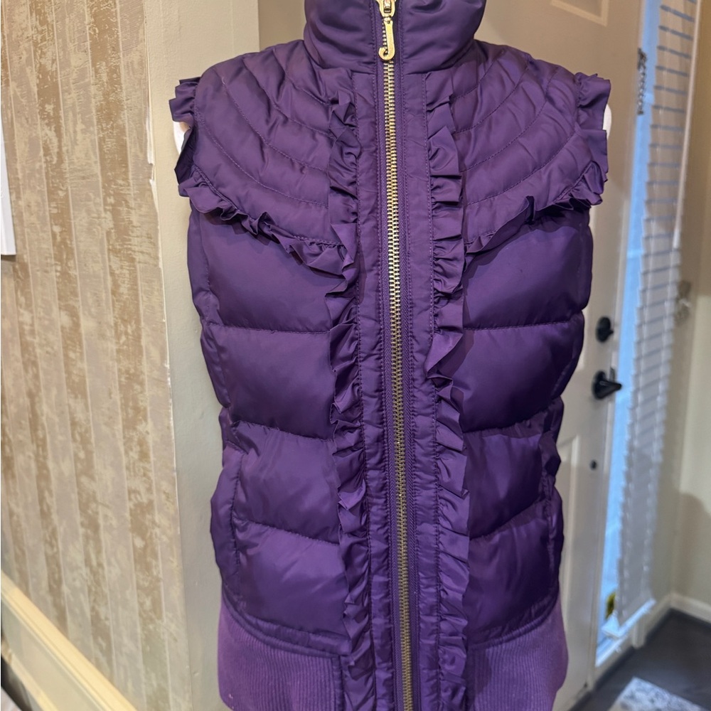 Vintage Juicy Couture Purple Ruffled Puffer  Down Vest‎ (M)